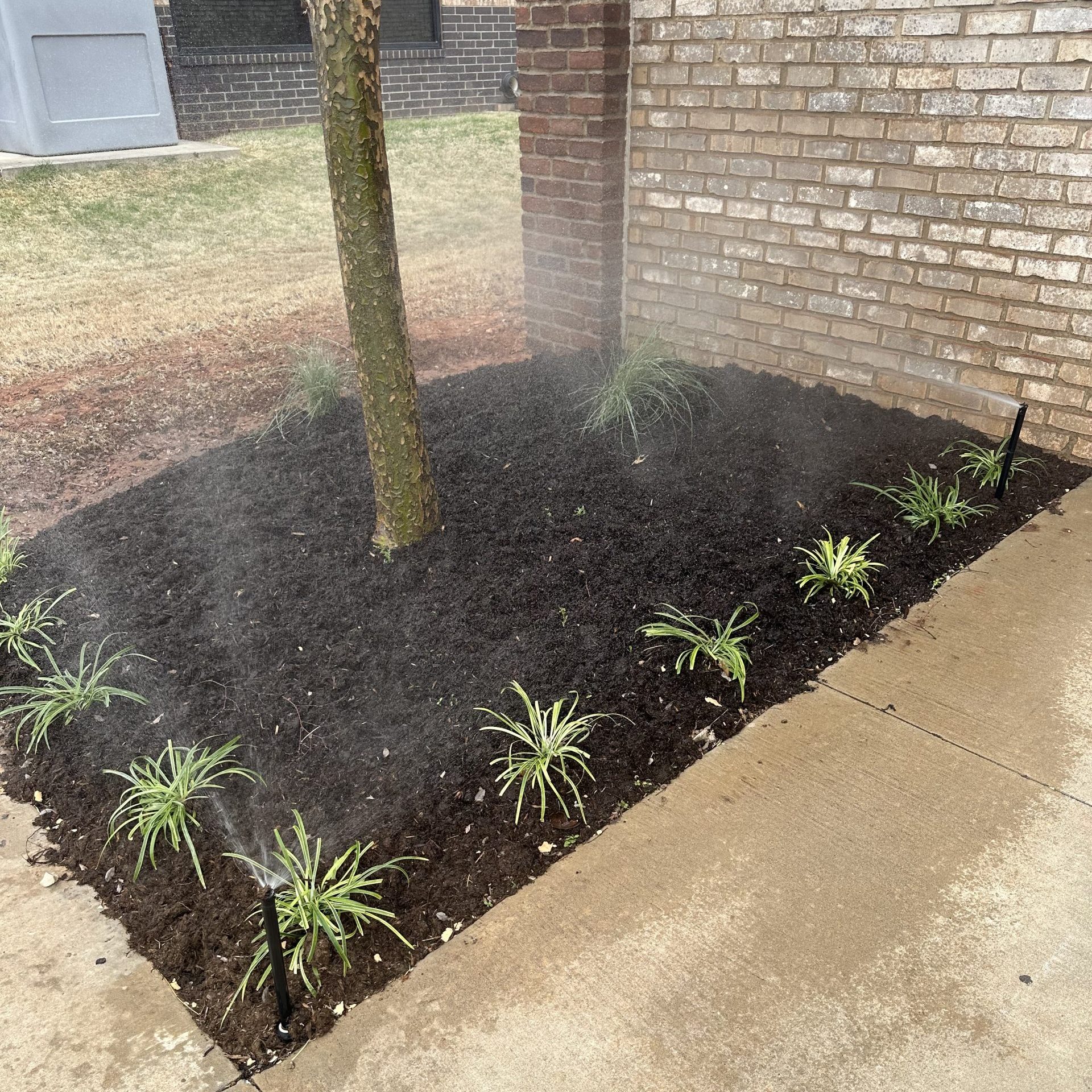 Flowerbed Sprinklers Install Edmond T&S Landscaping